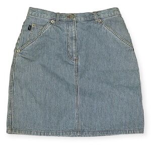 Vintage - Y2K Ralph Lauren Striped Jean Skirt Women’s Size 12 Petite
